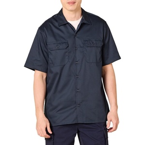 Amazon Essentials Men’s Relaxed-Fit Stain and Wrinkle-Resistant Short-Sleeve Work Shirts(Dark Navy)