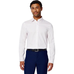 Amazon Essentials Men’s Slim Fit Long Sleeve Wrinkle Resistant Stretch Dress Shirt(Lavender Windowpane)