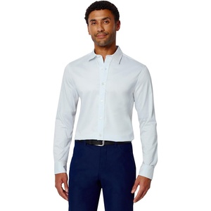 Amazon Essentials Men’s Slim Fit Long Sleeve Wrinkle Resistant Stretch Dress Shirt(Light Blue)