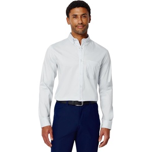 Amazon Essentials Men’s Slim Fit Stretch Wrinkle Free Button Down Collar Dress Shirt(Light Blue)