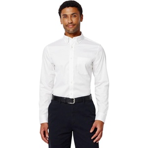 Amazon Essentials Men’s Slim Fit Stretch Wrinkle Free Button Down Collar Dress Shirt(White)