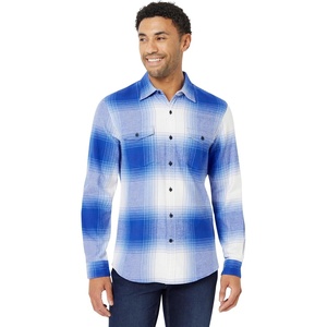Amazon Essentials Men’s Slim-Fit Flannel Long-Sleeve Shirt, Two-Pocket, Plaid(Royal Blue Shadow Plaid)
