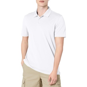 Amazon Essentials Men’s Slim-Fit Quick-Dry Moisture-Wicking Golf Polo Shirt(White)