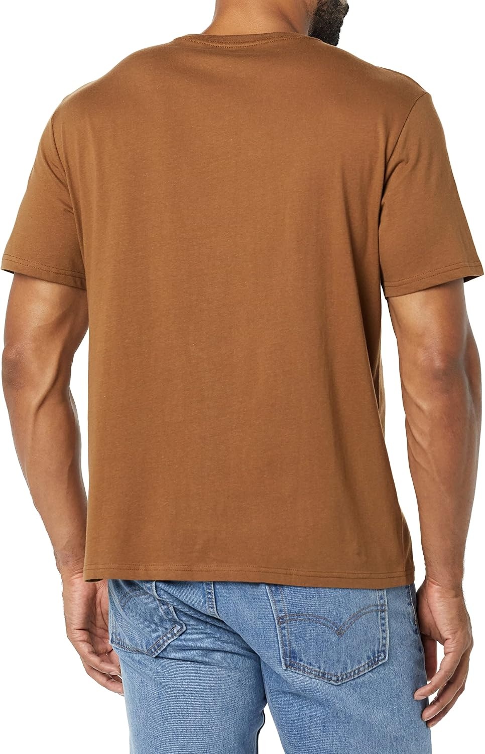 image:imageAmazon Essentials Mens Cotton ShortSleeve VNeck TShirts Pack of 2BlackBrown