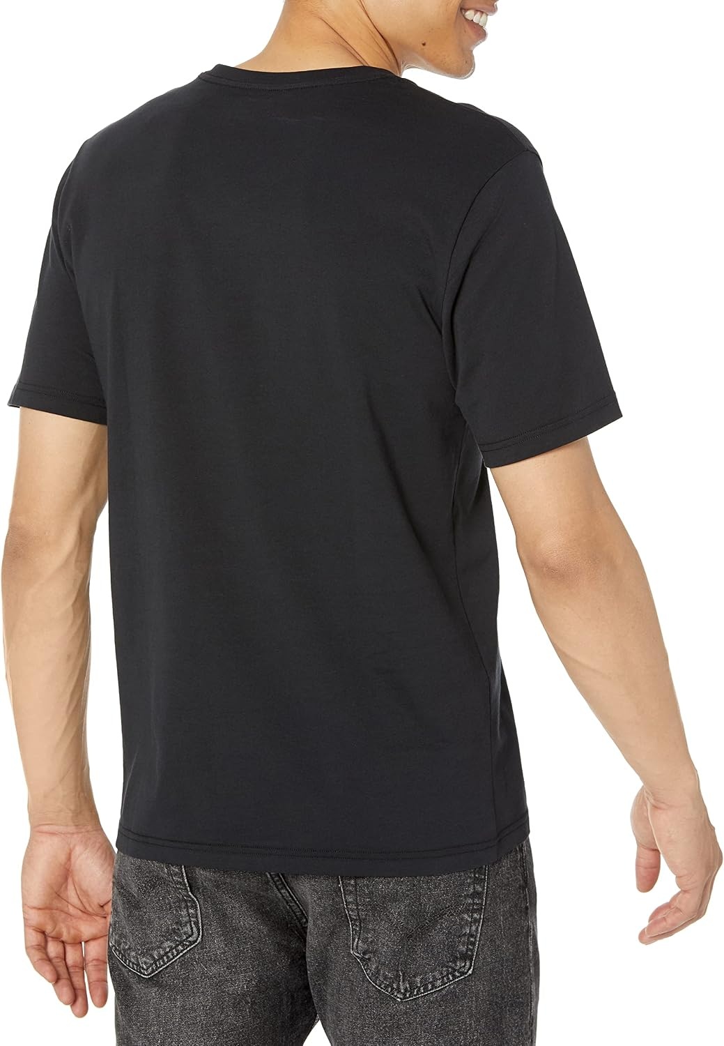 image:imageAmazon Essentials Mens Cotton ShortSleeve VNeck TShirts Pack of 2BlackCharcoal Heather
