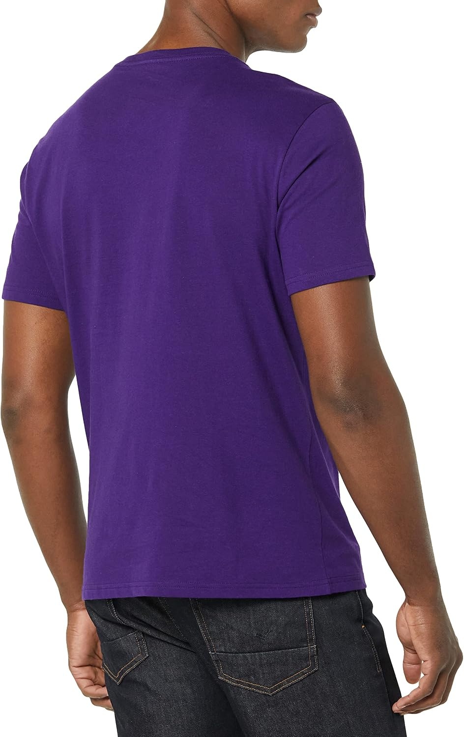 image:imageAmazon Essentials Mens Cotton ShortSleeve VNeck TShirts Pack of 2BlackDark Purple
