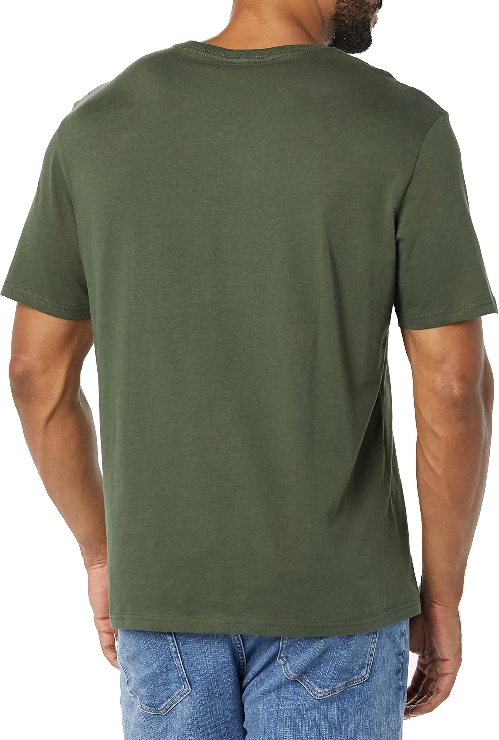 image:imageAmazon Essentials Mens Cotton ShortSleeve VNeck TShirts Pack of 2BlackOlive