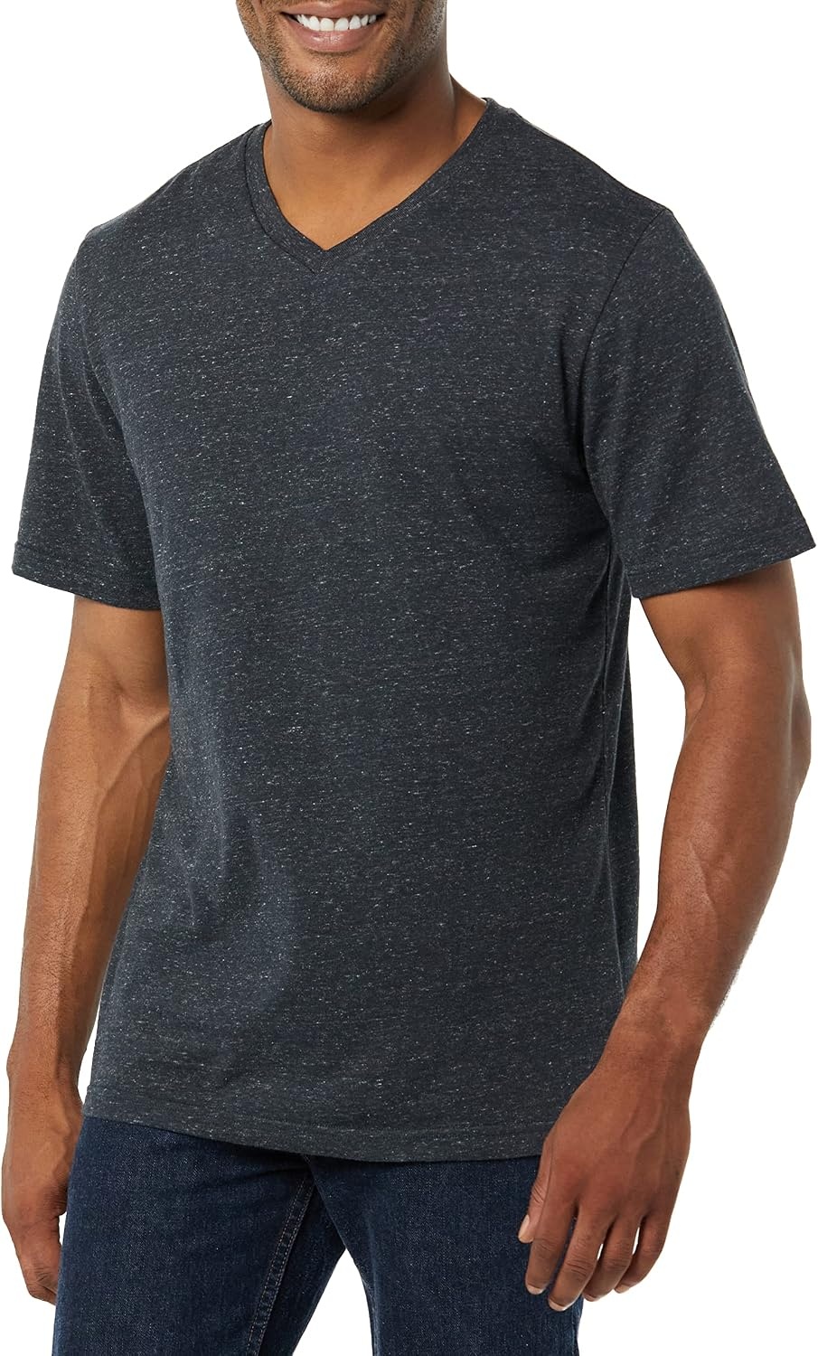 image:imageAmazon Essentials Mens Cotton ShortSleeve VNeck TShirts Pack of 2Charcoal HeatherCharcoal Heather