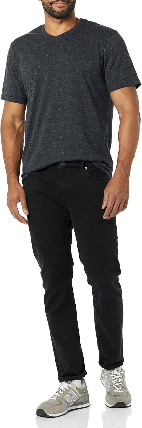 image:imageAmazon Essentials Mens Cotton ShortSleeve VNeck TShirts Pack of 2Charcoal HeatherCharcoal Heather