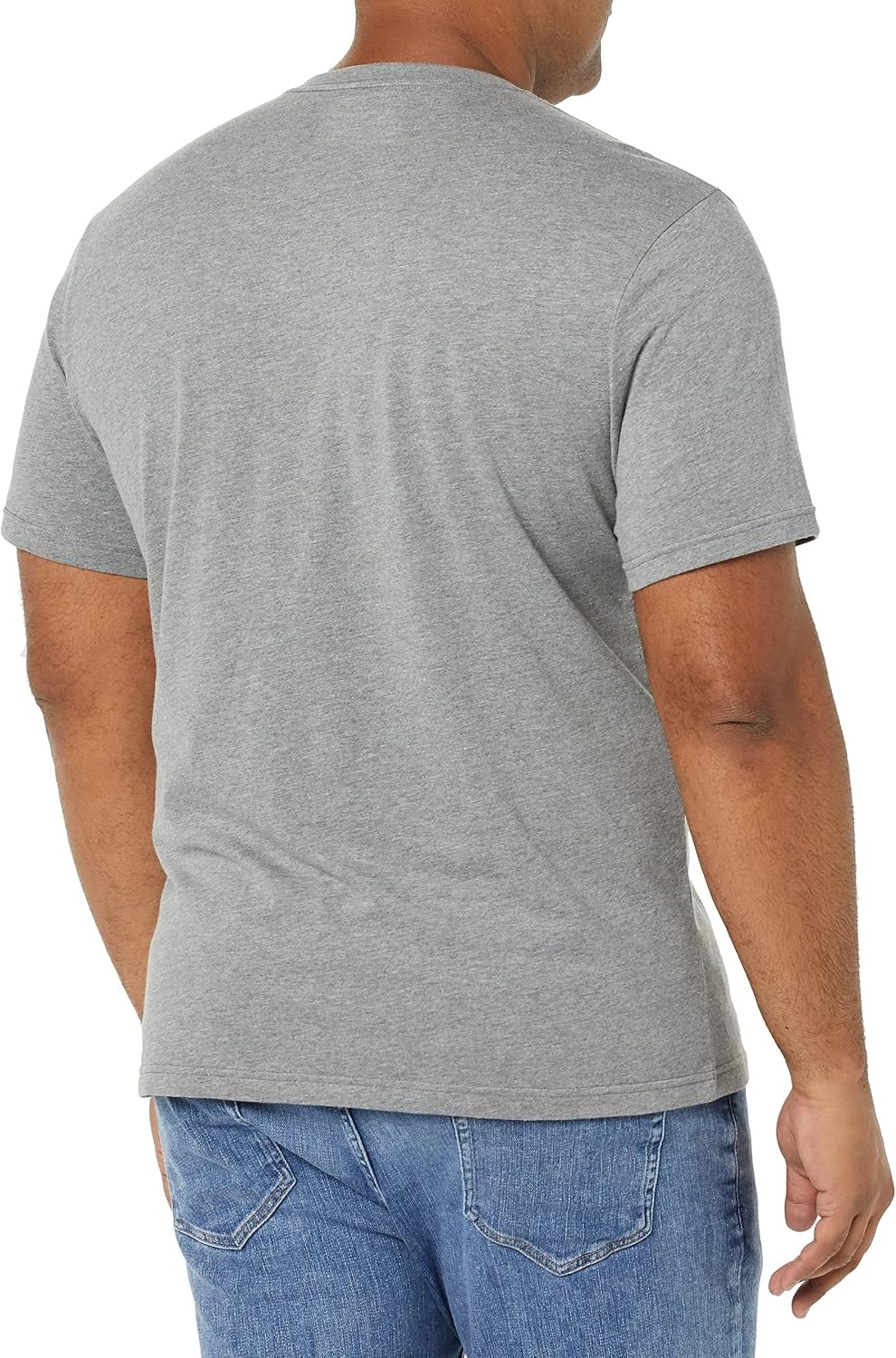 image:imageAmazon Essentials Mens Cotton ShortSleeve VNeck TShirts Pack of 2Heather GreyHeather Grey