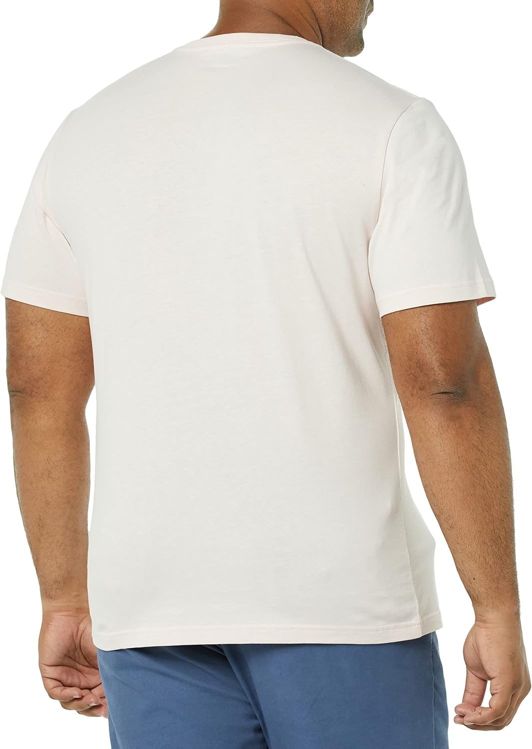 image:imageAmazon Essentials Mens Cotton ShortSleeve VNeck TShirts Pack of 2Heather GreyPale Pink