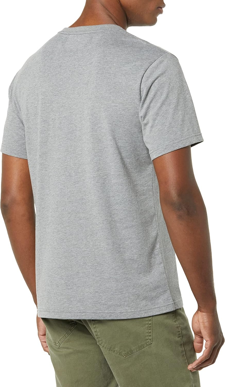 image:imageAmazon Essentials Mens Cotton ShortSleeve VNeck TShirts Pack of 2Heather GreyWhite