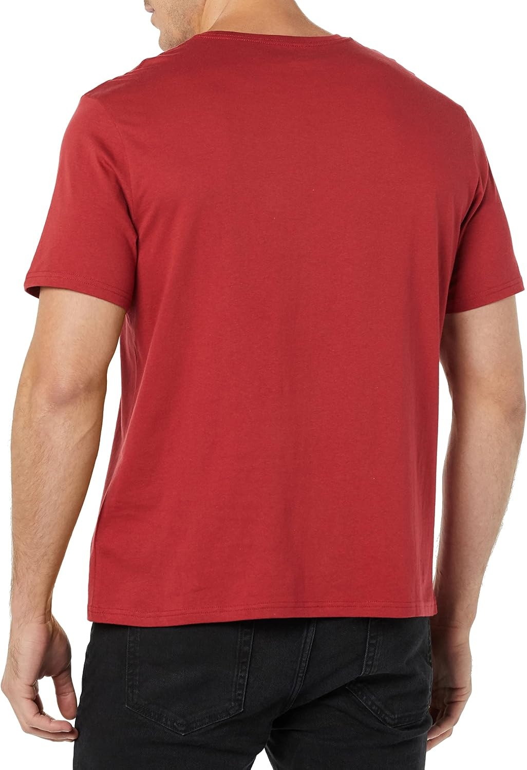image:imageAmazon Essentials Mens Cotton ShortSleeve VNeck TShirts Pack of 2NavyDark Red