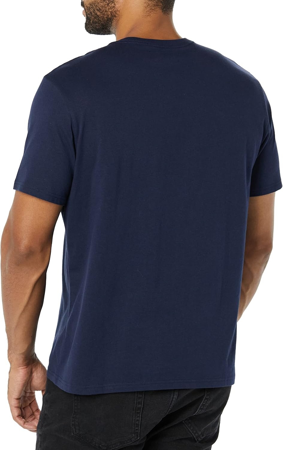 image:imageAmazon Essentials Mens Cotton ShortSleeve VNeck TShirts Pack of 2NavyNavy