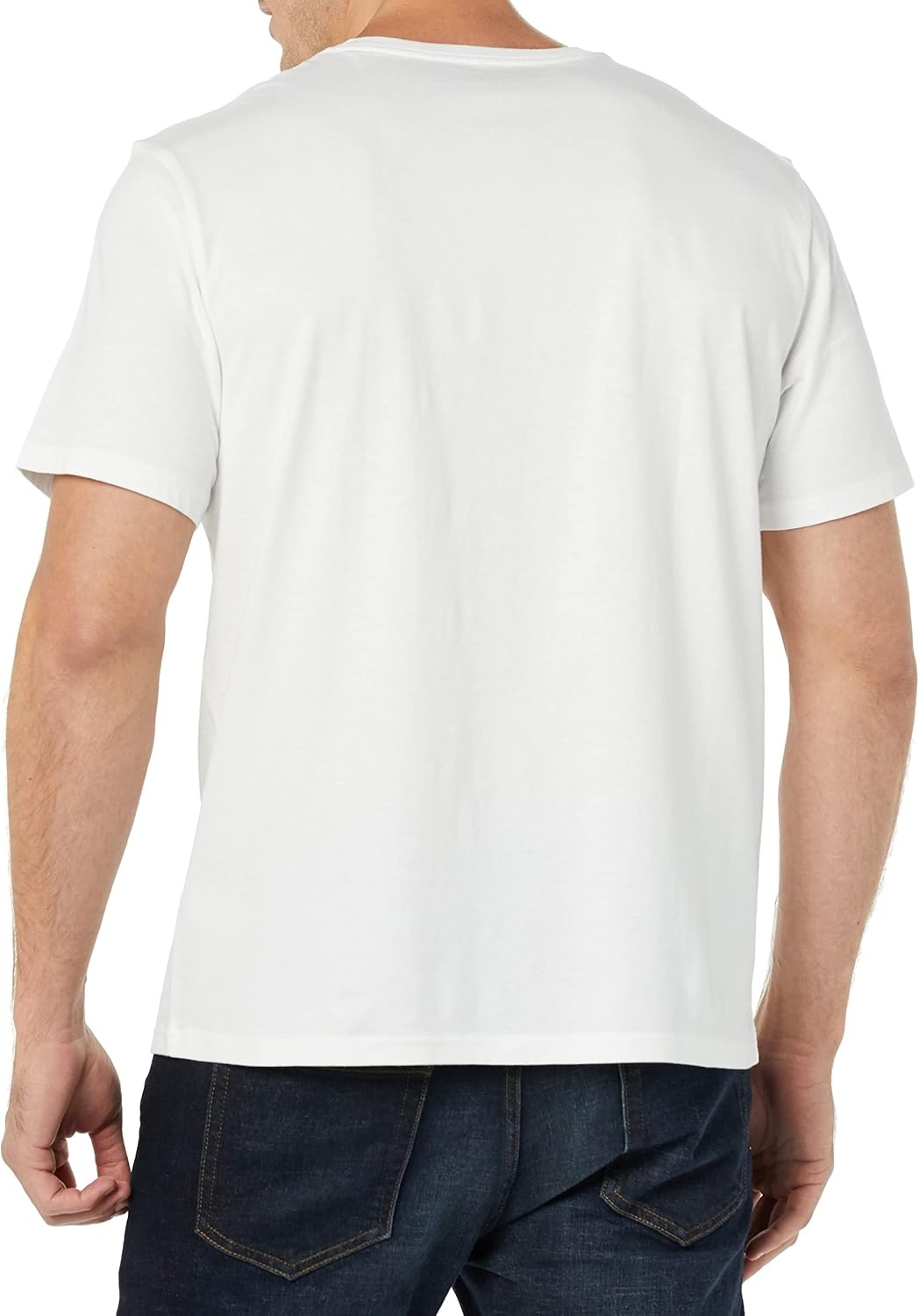 image:imageAmazon Essentials Mens Cotton ShortSleeve VNeck TShirts Pack of 2WhiteAqua