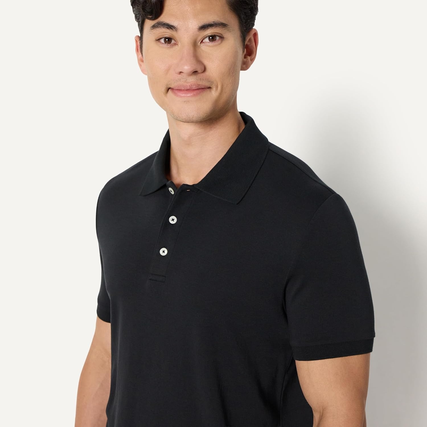 image:imageAmazon Essentials Mens Interlock Polo ShirtBlack