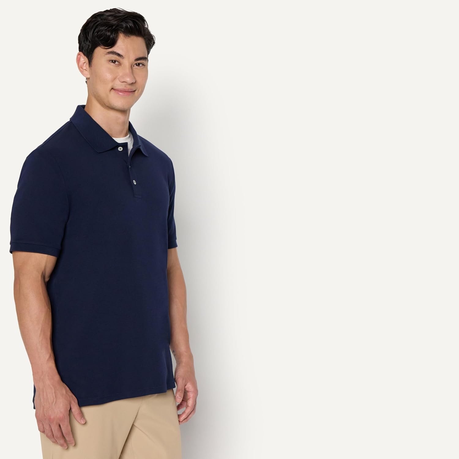 image:imageAmazon Essentials Mens Interlock Polo ShirtNavy