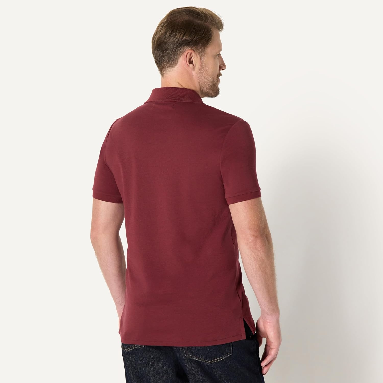 image:imageAmazon Essentials Mens Interlock Polo ShirtRich Burgundy