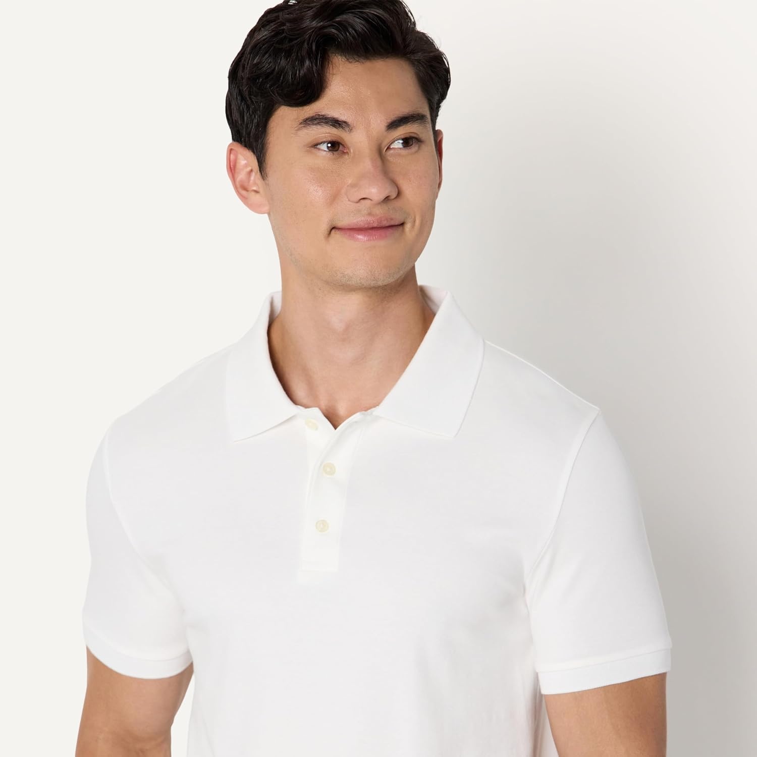 image:imageAmazon Essentials Mens Interlock Polo ShirtWhite