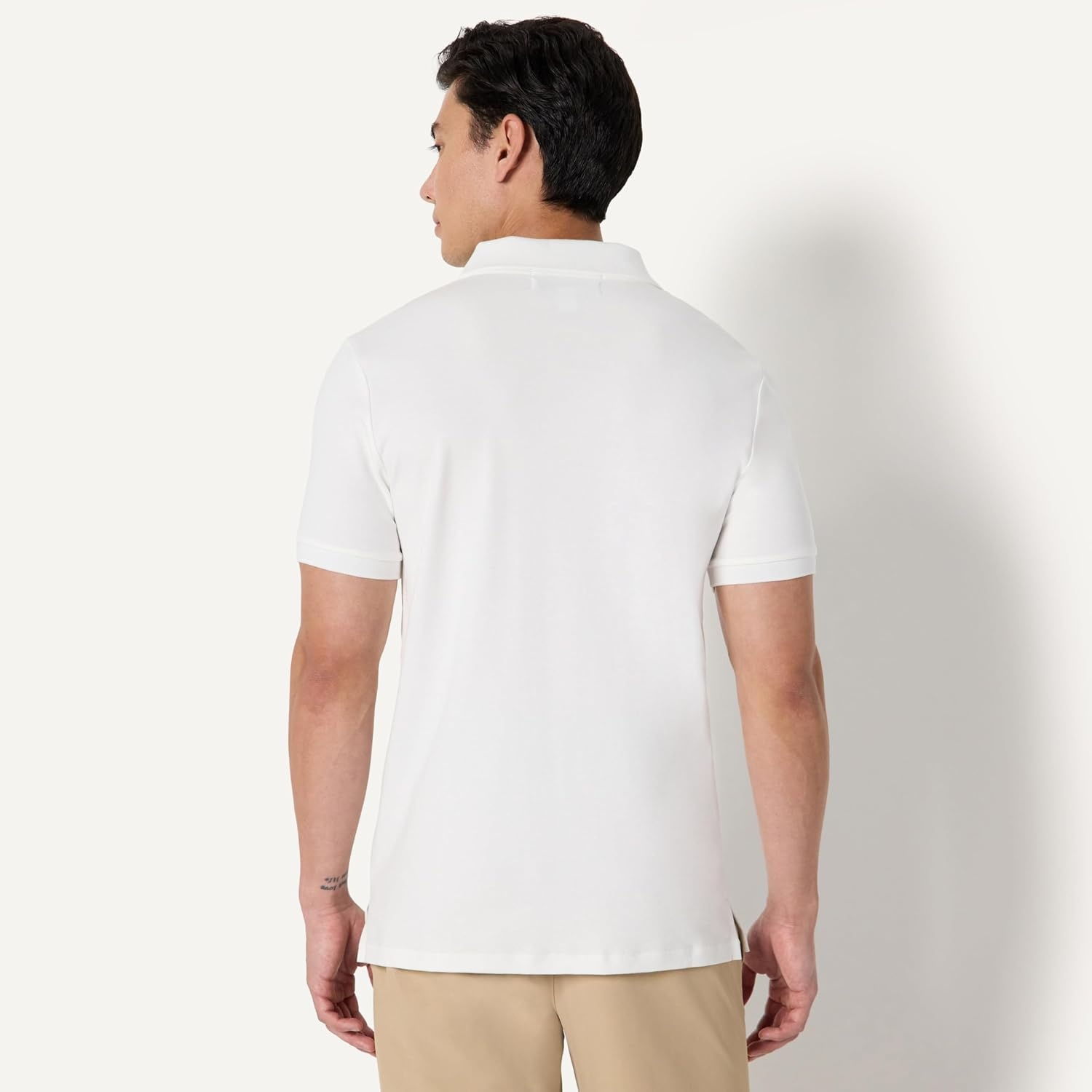 image:imageAmazon Essentials Mens Interlock Polo ShirtWhite