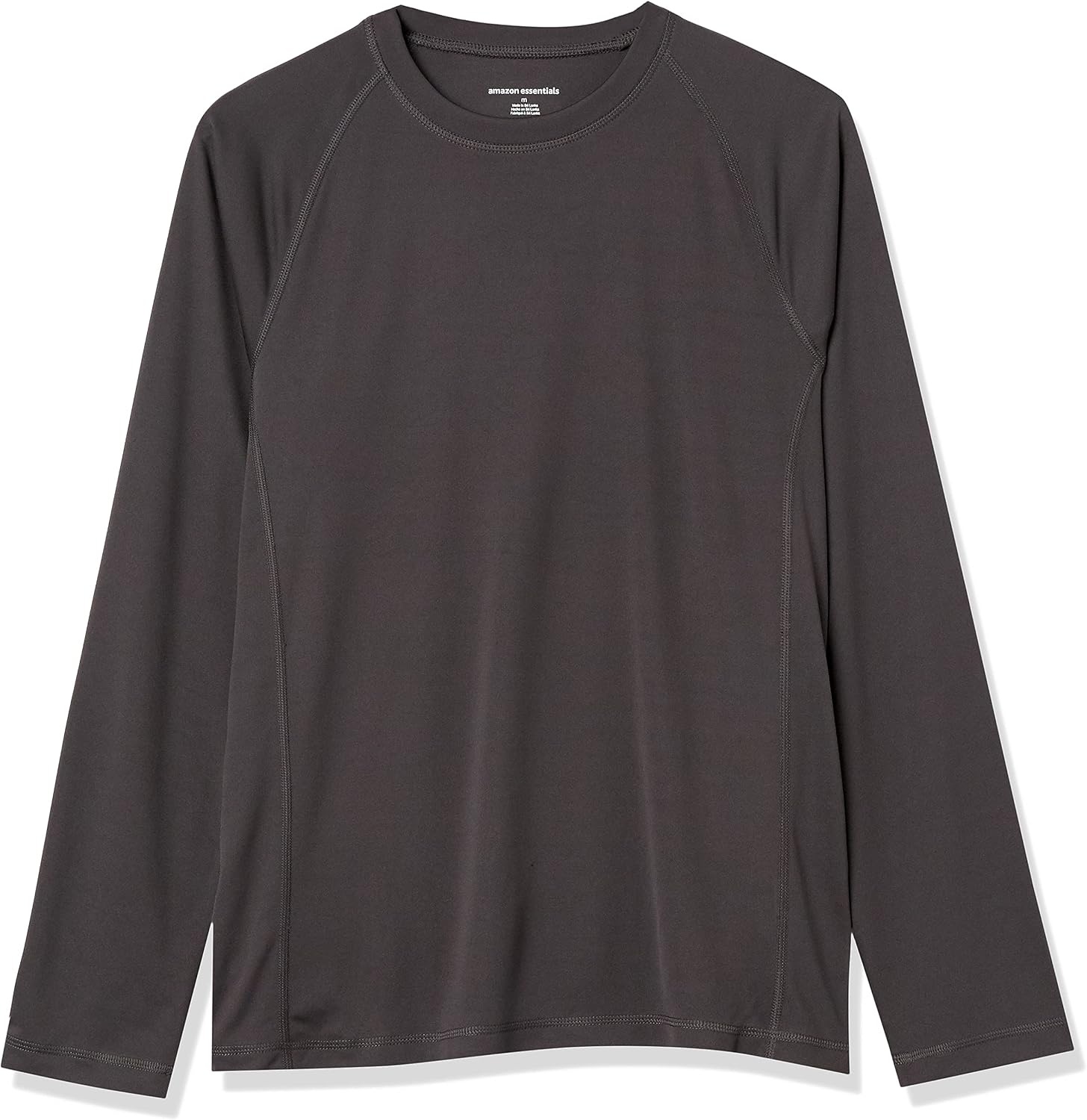 image:imageAmazon Essentials Mens LongSleeve QuickDry UPF 50 Swim TeeDark Grey