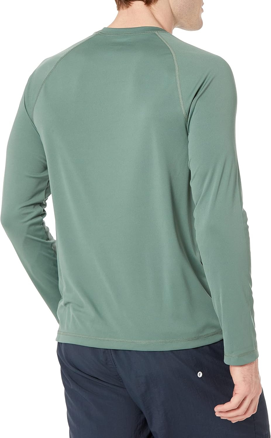 image:imageAmazon Essentials Mens LongSleeve QuickDry UPF 50 Swim TeeGreen