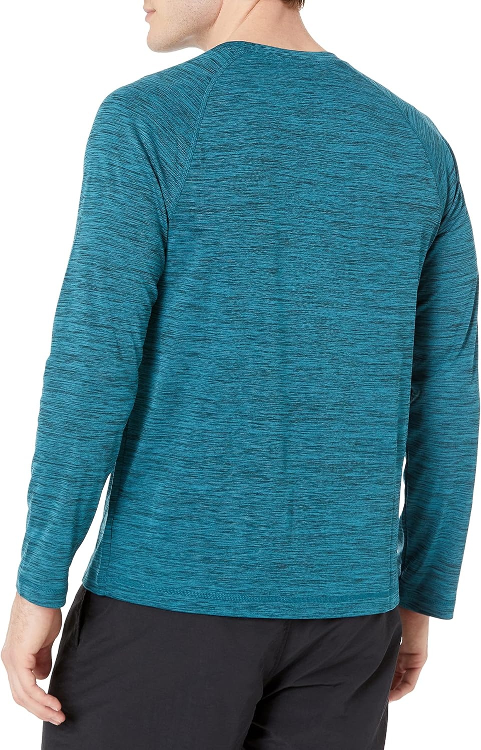 image:imageAmazon Essentials Mens LongSleeve QuickDry UPF 50 Swim TeeTeal Heather