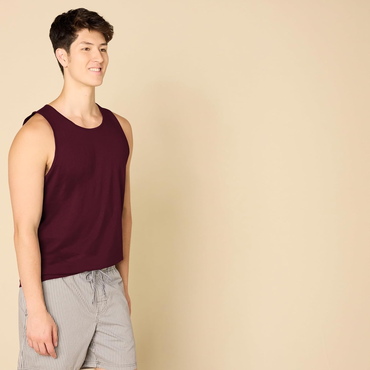 image:imageAmazon Essentials Mens RegularFit Sleeveless Tank TopsPort