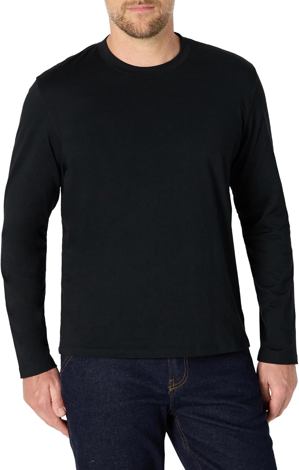 image:imageAmazon Essentials Mens Relaxed Fit Long Sleeve TShirtBlack