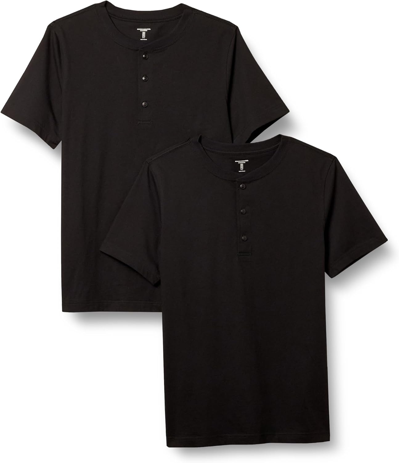 image:imageAmazon Essentials Mens ShortSleeve Cotton Henley TShirtBlack