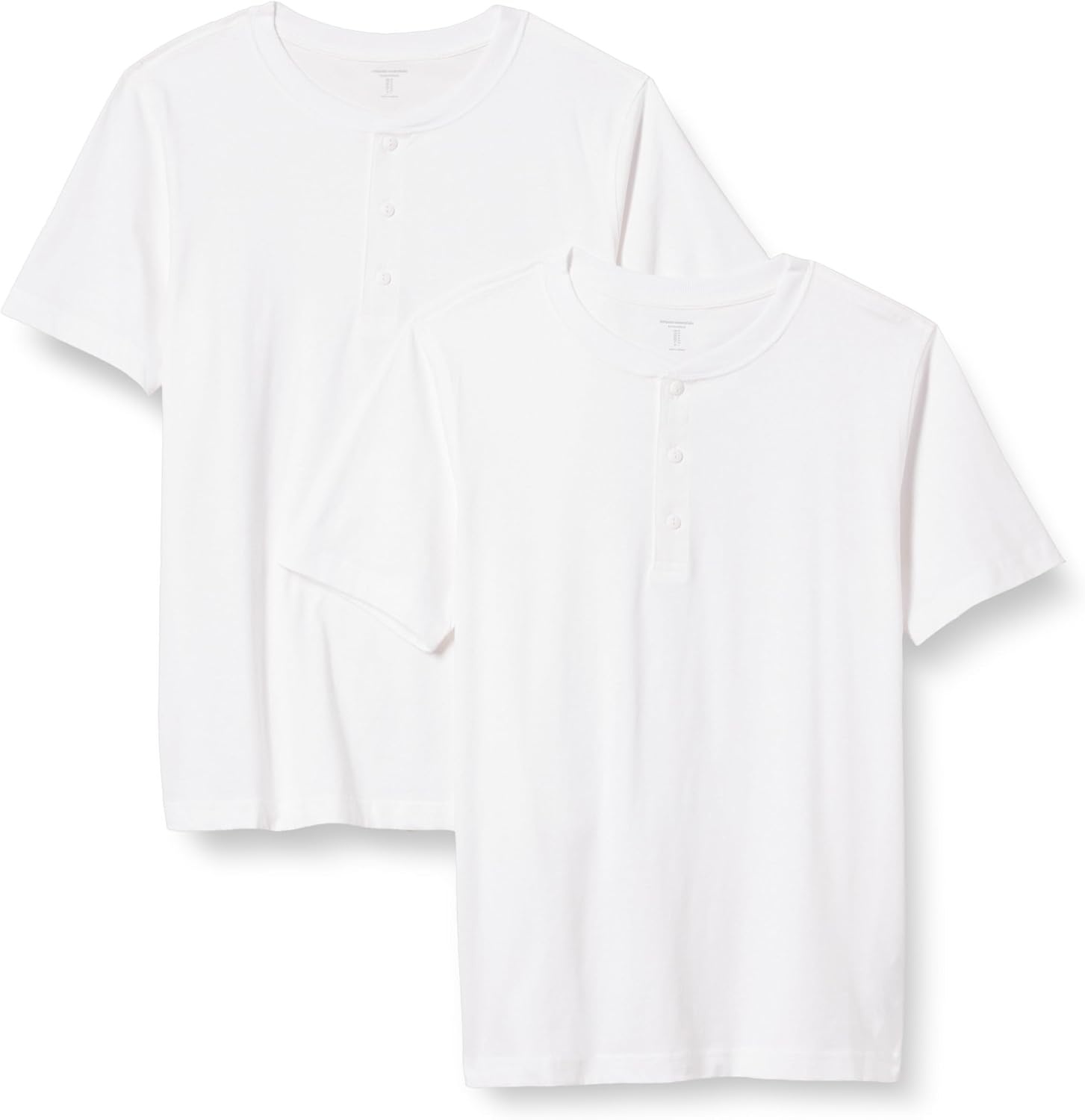 image:imageAmazon Essentials Mens ShortSleeve Cotton Henley TShirtWhite