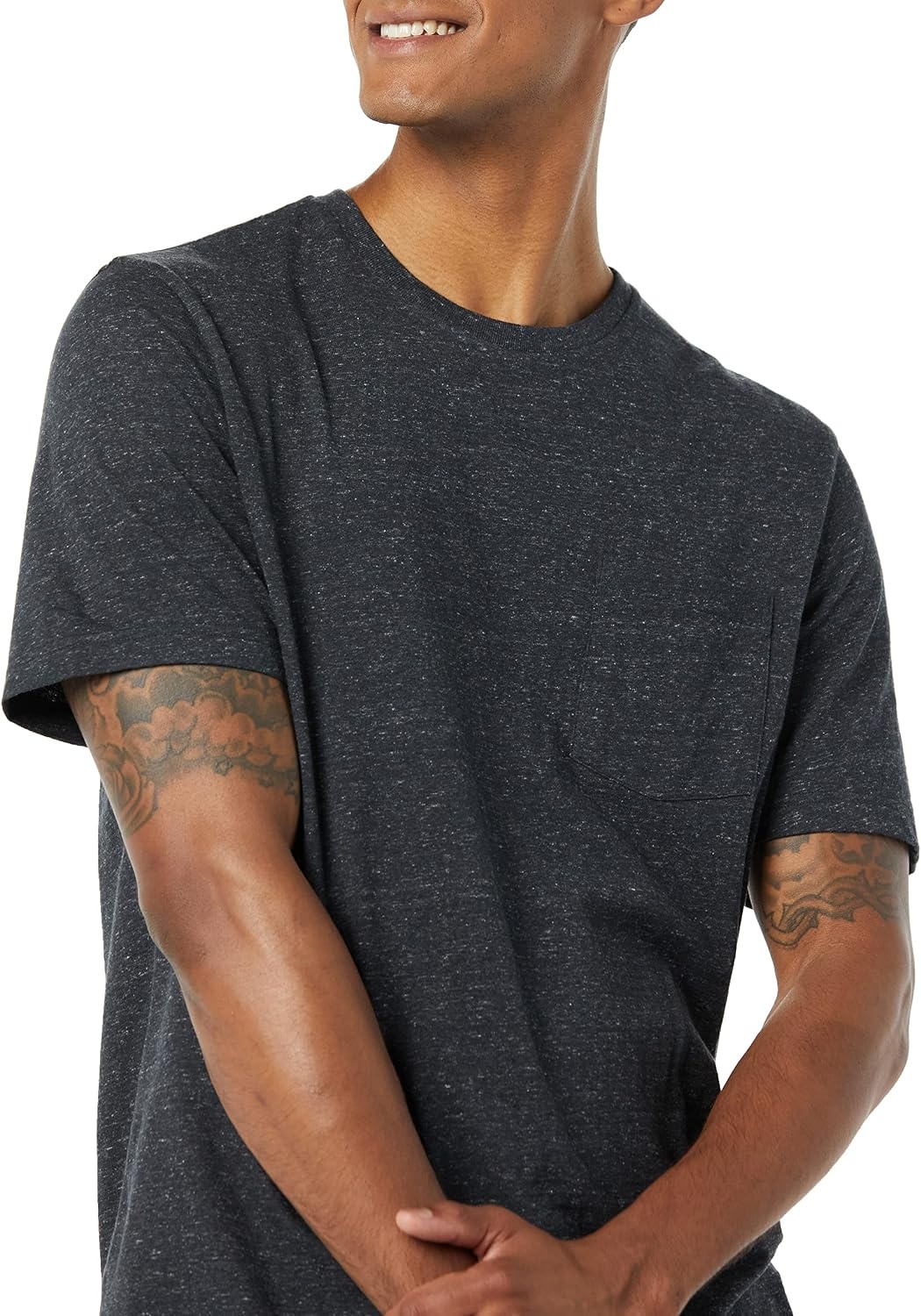 image:imageAmazon Essentials Mens ShortSleeve Crewneck Pocket TShirtsCharcoal HeatherCharcoal Heather