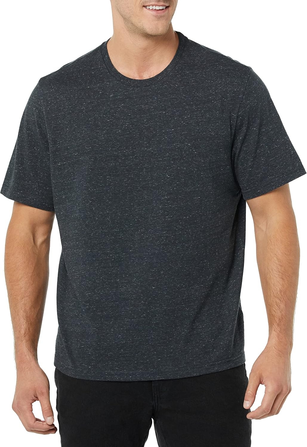 image:imageAmazon Essentials Mens ShortSleeve Crewneck Pocket TShirtsNavyCharcoal Heather
