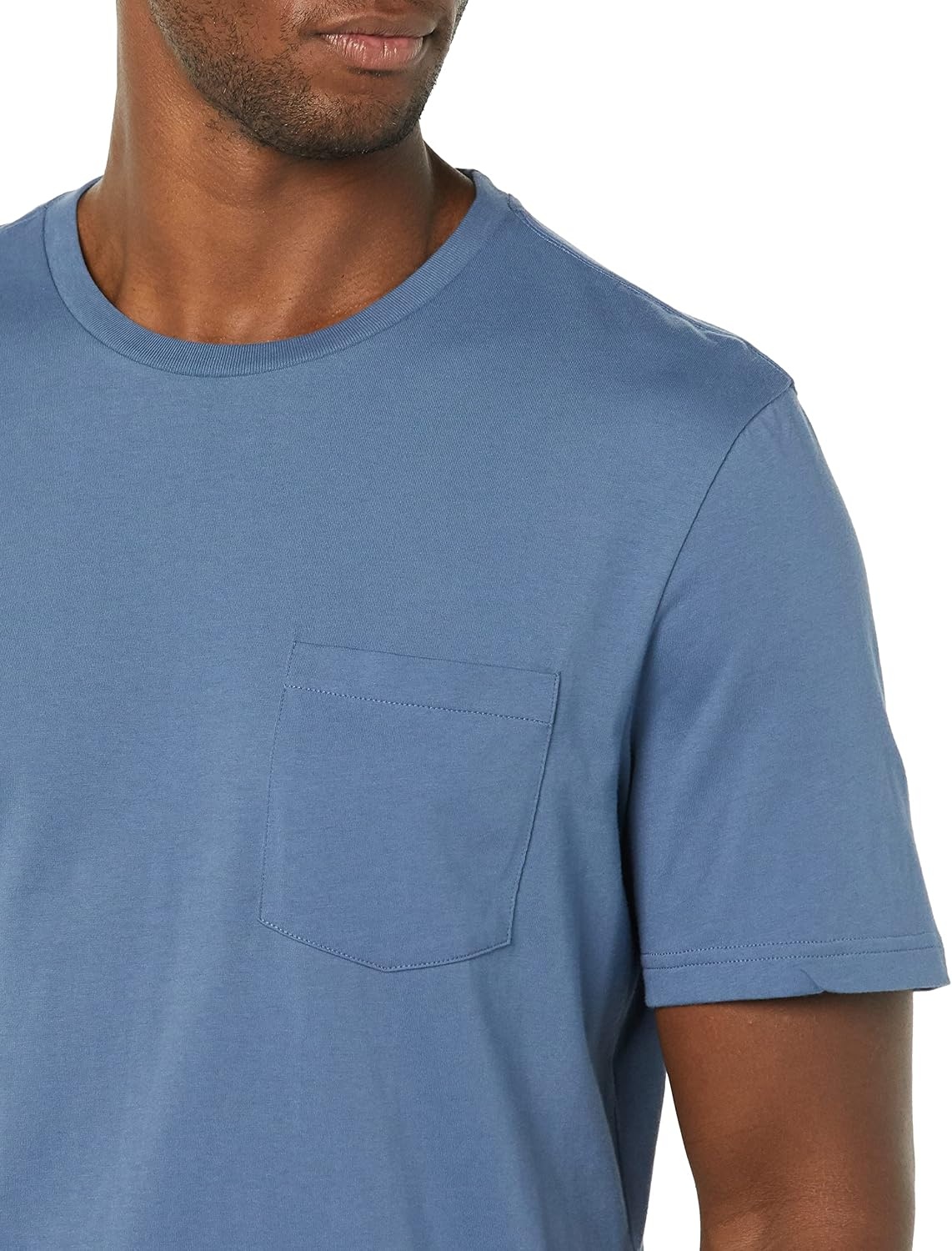 image:imageAmazon Essentials Mens ShortSleeve Crewneck Pocket TShirtsNavyDark Blue