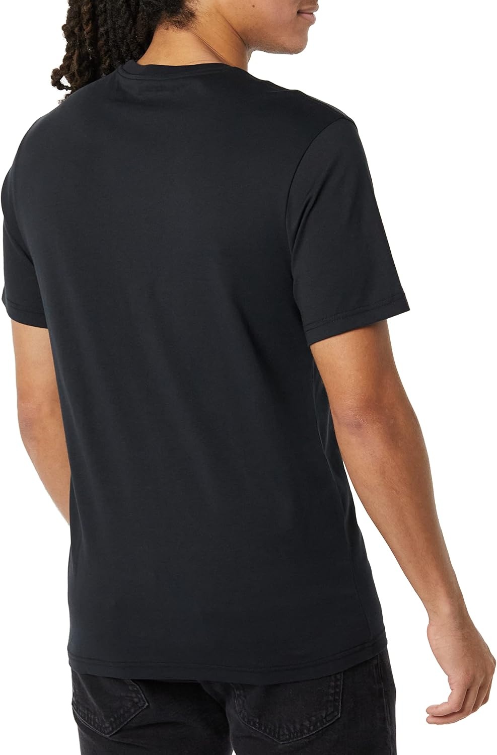 image:imageAmazon Essentials Mens SlimFit Crewneck Short Sleeve Cotton TShirtsBlack Camo Print