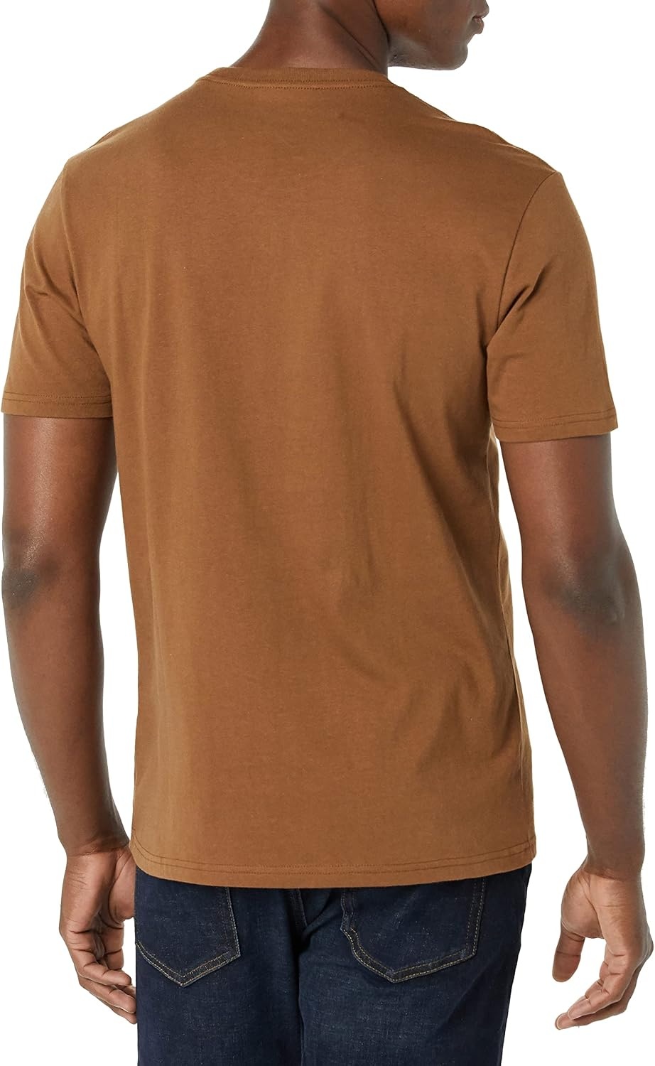 image:imageAmazon Essentials Mens SlimFit Crewneck Short Sleeve Cotton TShirtsBlackBrown