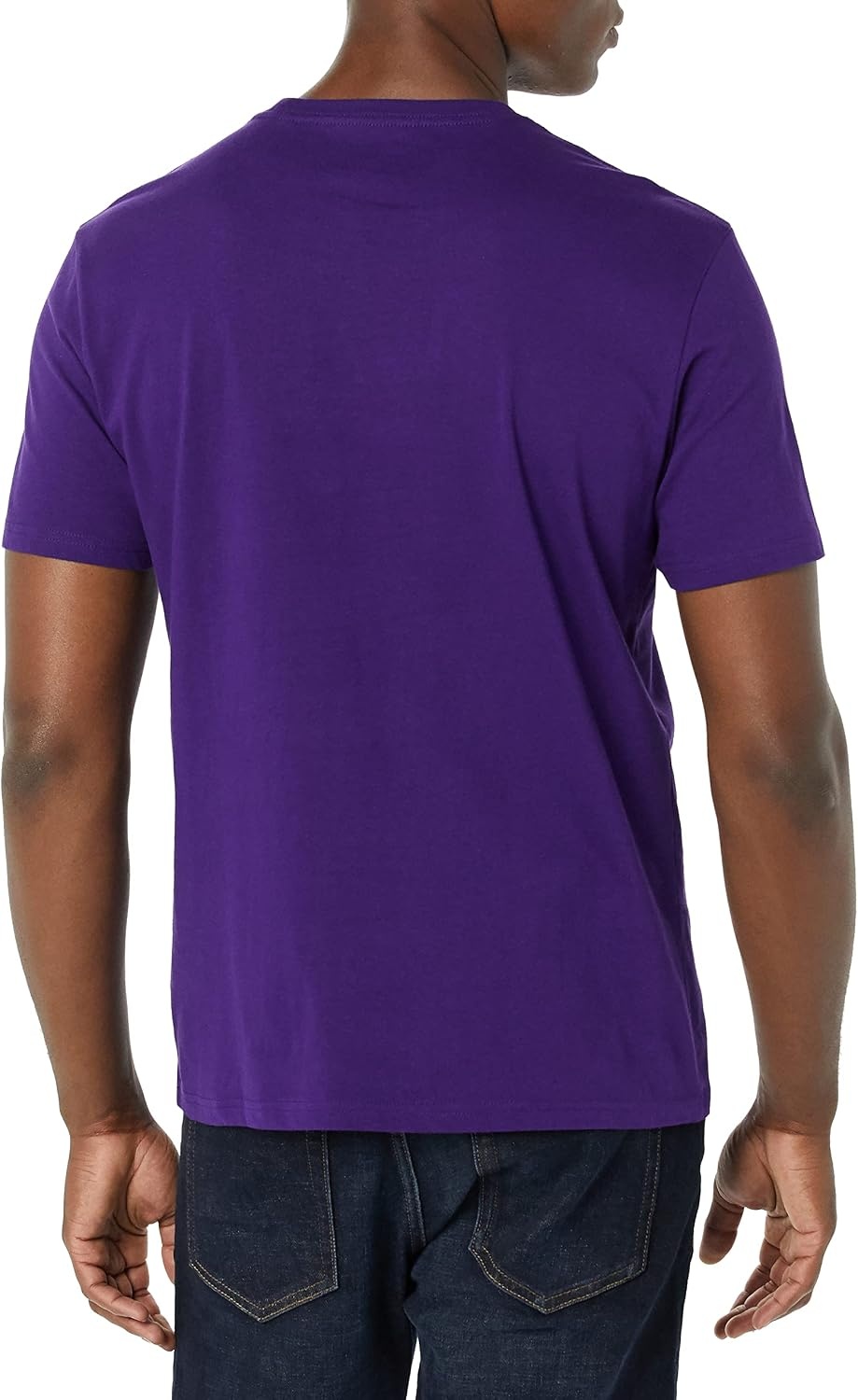 image:imageAmazon Essentials Mens SlimFit Crewneck Short Sleeve Cotton TShirtsBlackDark Purple