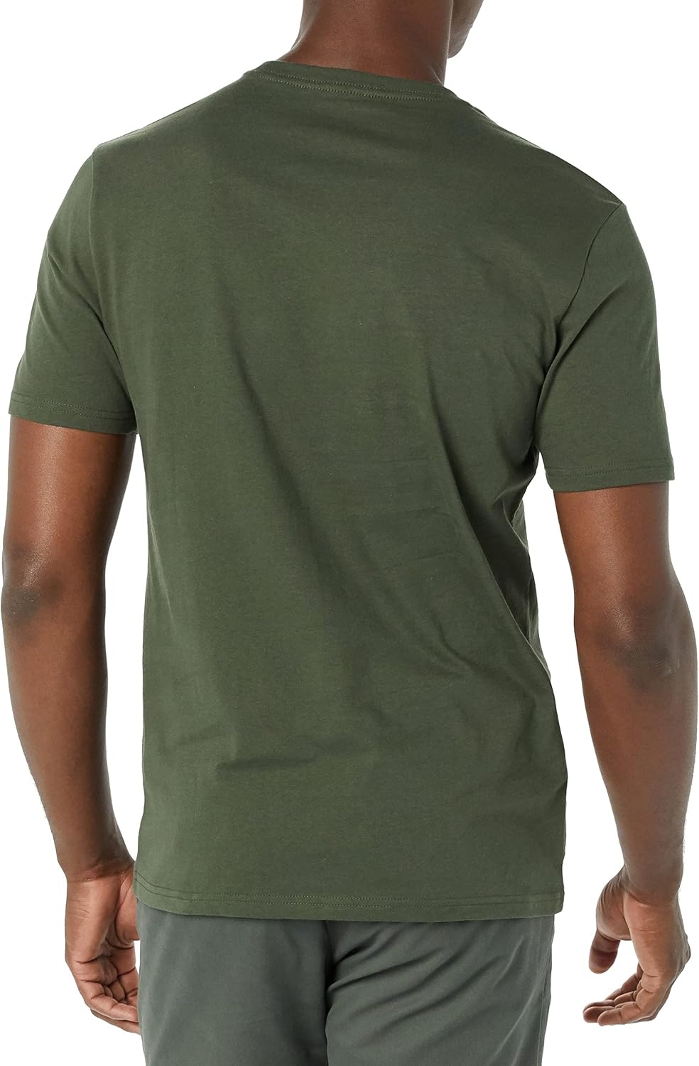 image:imageAmazon Essentials Mens SlimFit Crewneck Short Sleeve Cotton TShirtsBlackOlive