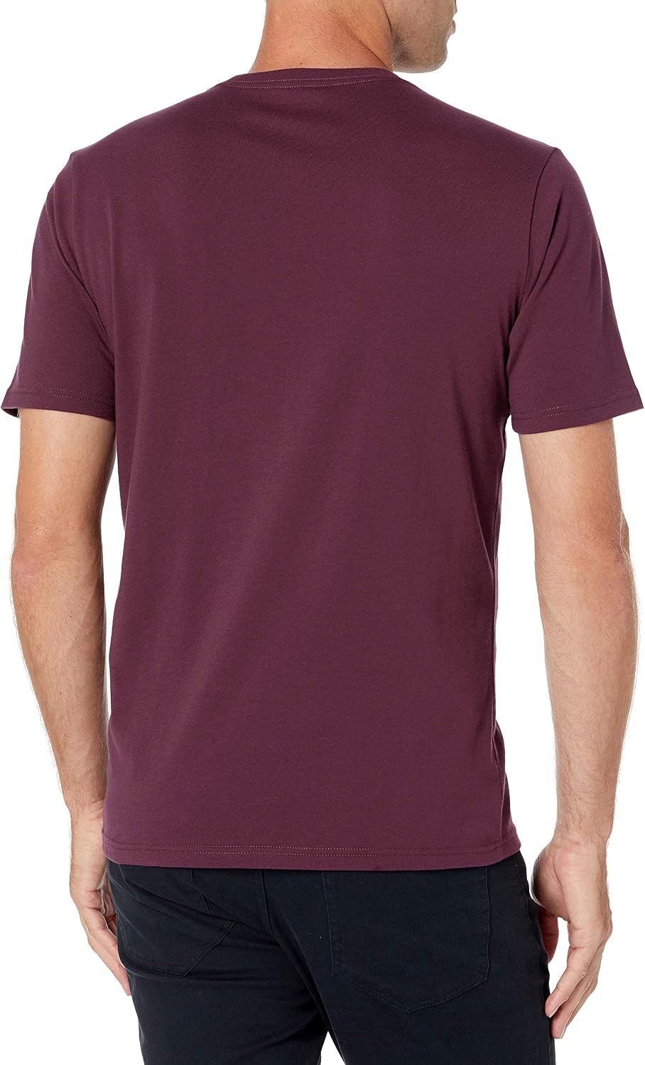 image:imageAmazon Essentials Mens SlimFit Crewneck Short Sleeve Cotton TShirtsCharcoal HeatherBurgundy