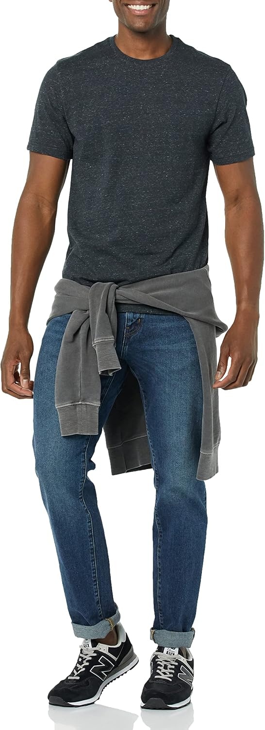 image:imageAmazon Essentials Mens SlimFit Crewneck Short Sleeve Cotton TShirtsCharcoal HeatherCharcoal Heather