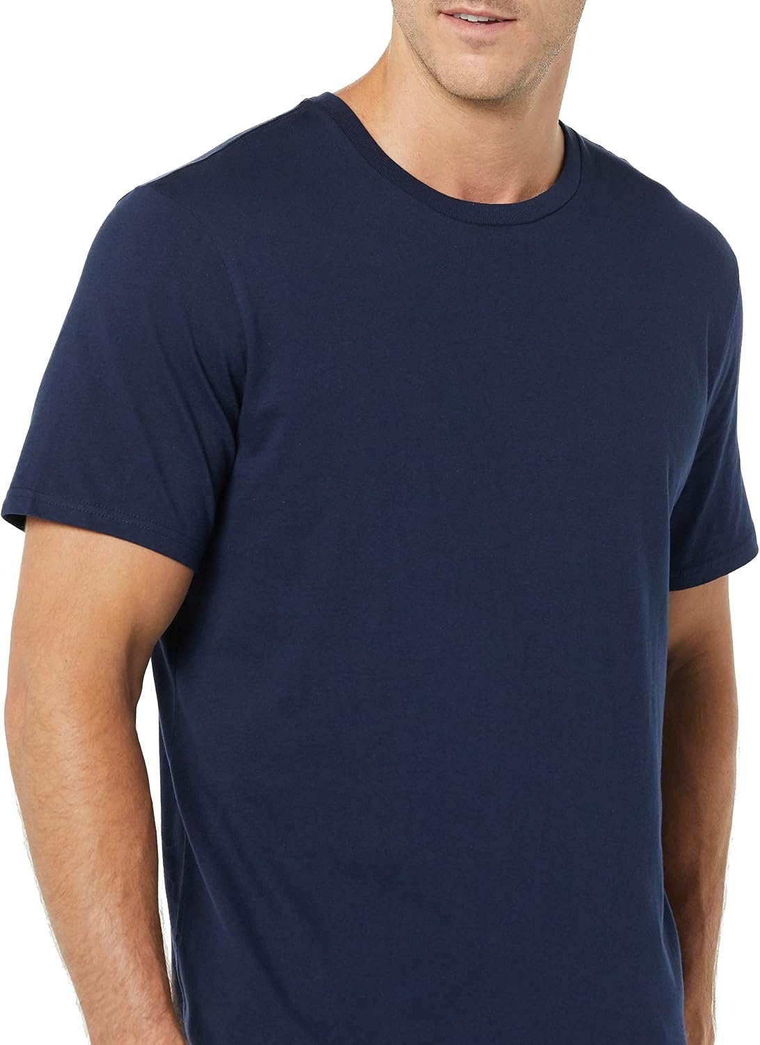 image:imageAmazon Essentials Mens SlimFit Crewneck Short Sleeve Cotton TShirtsNavyNavy