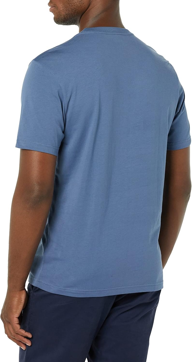 image:imageAmazon Essentials Mens SlimFit Crewneck Short Sleeve Cotton TShirtsWashed Blue Tonal Floral Print