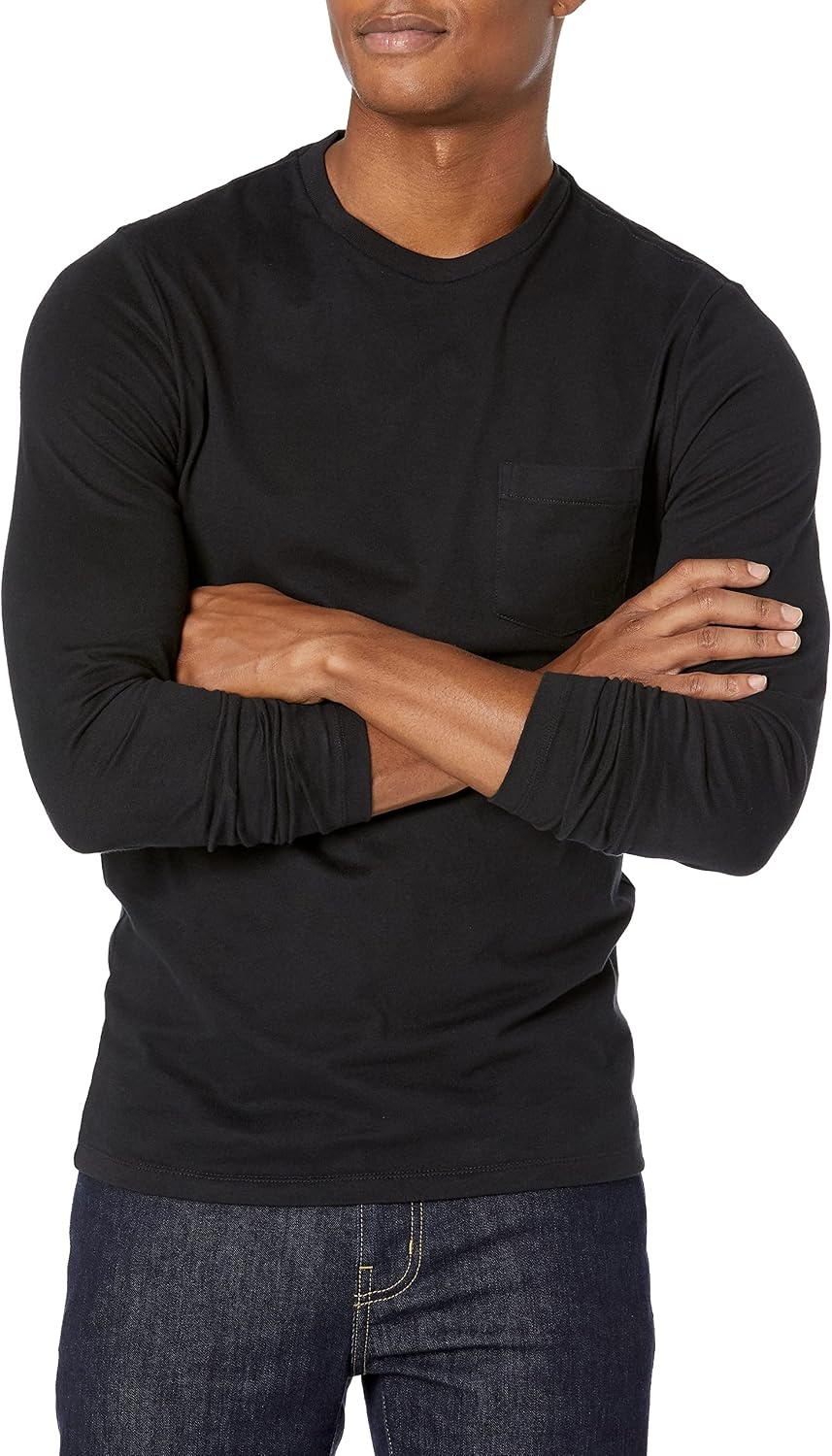 image:imageAmazon Essentials Mens SlimFit Long Sleeve TShirtBlack