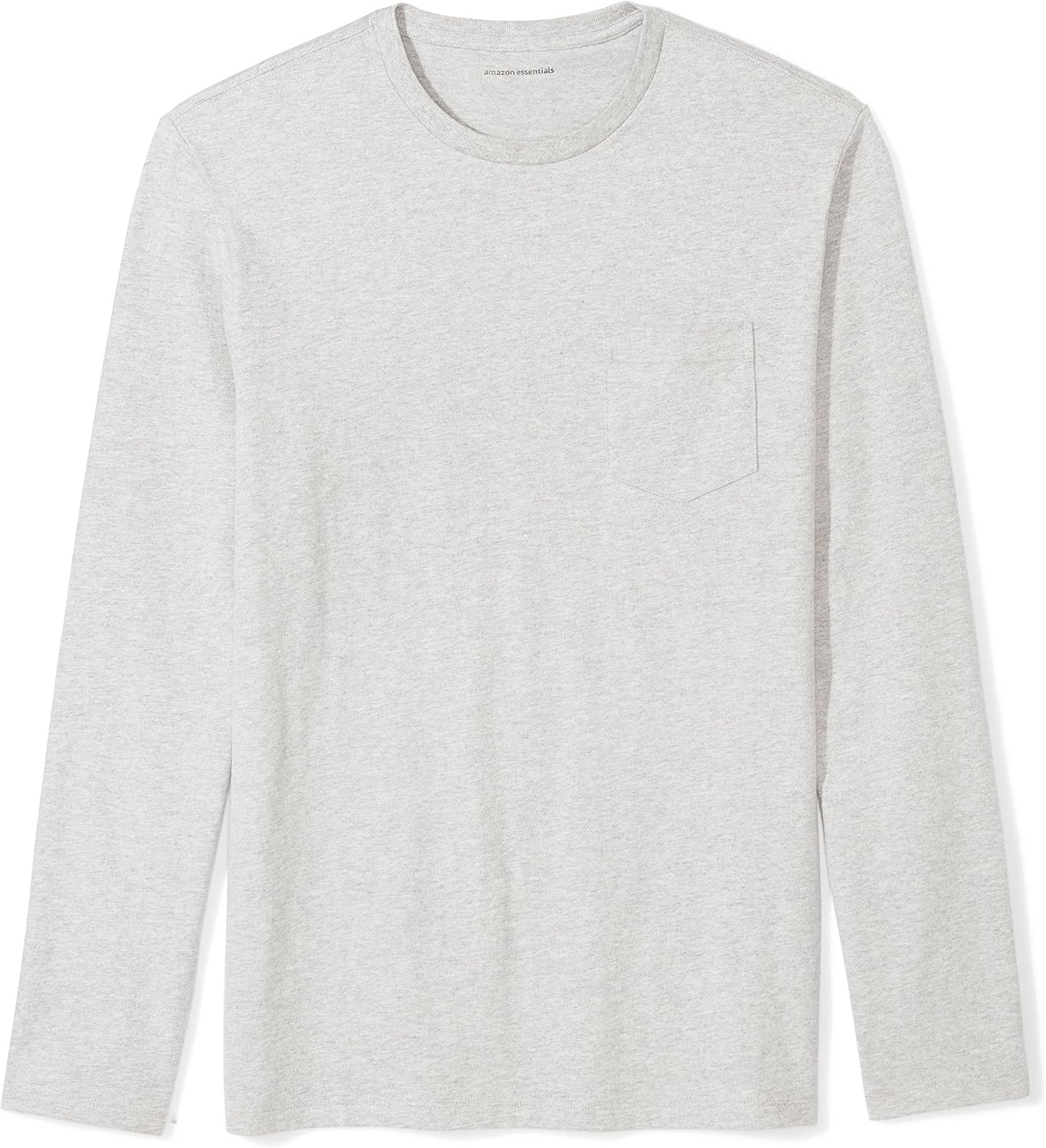 image:imageAmazon Essentials Mens SlimFit Long Sleeve TShirtLight Grey Heather