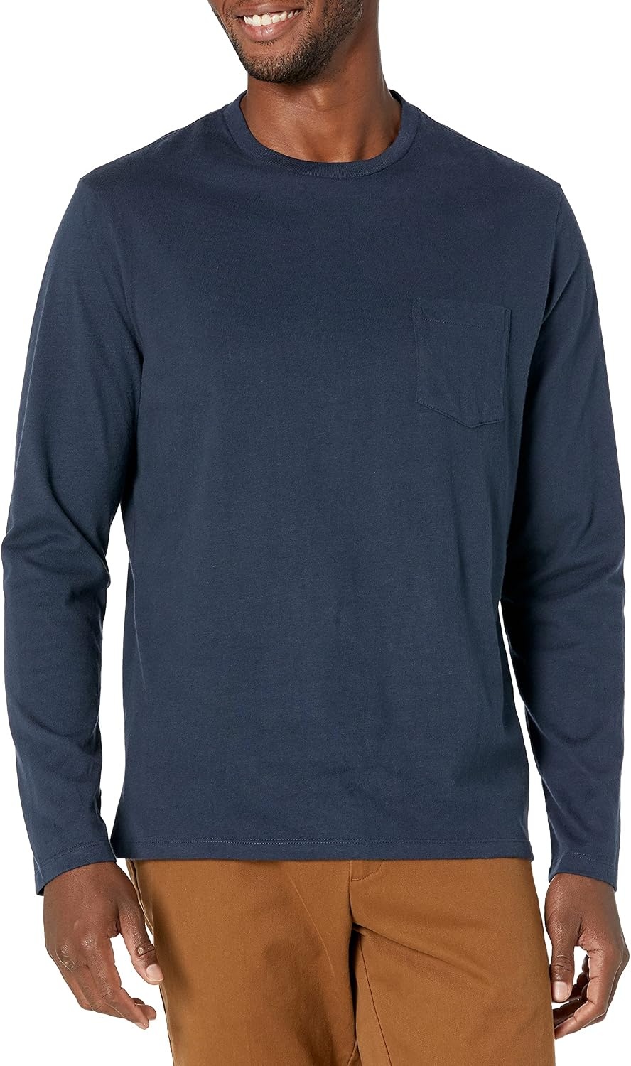 image:imageAmazon Essentials Mens SlimFit Long Sleeve TShirtNavy