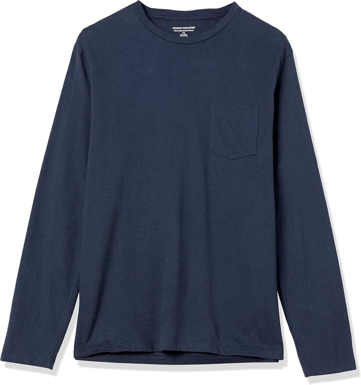 image:imageAmazon Essentials Mens SlimFit Long Sleeve TShirtNavy