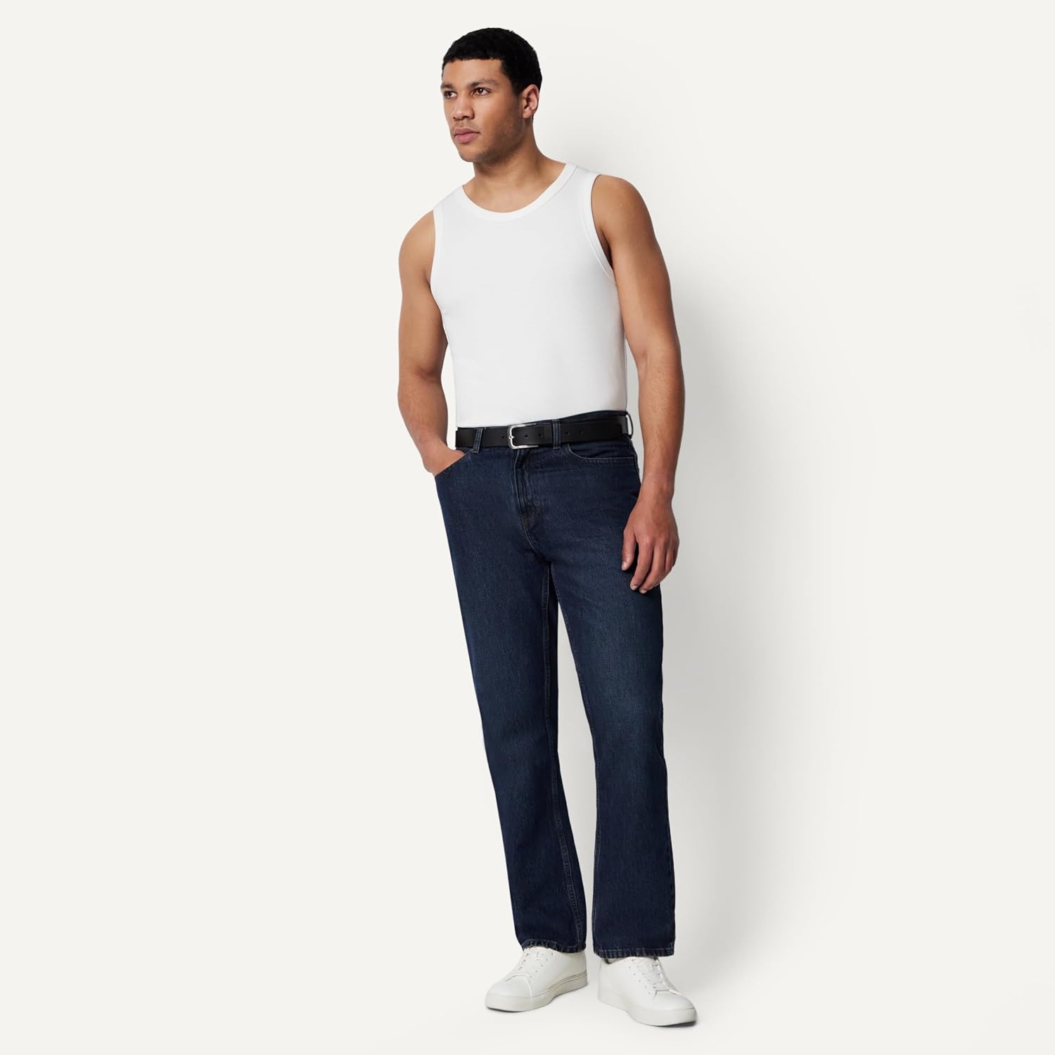 image:imageAmazon Essentials Mens SlimFit Ribbed Tank Top Pack of 2White