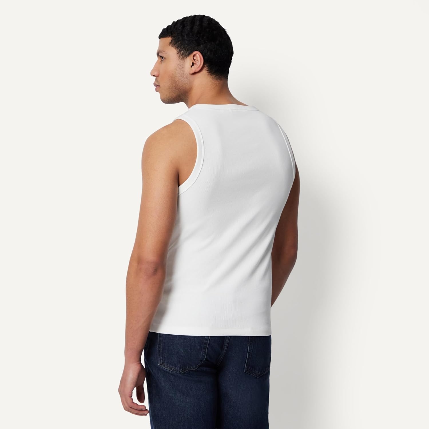 image:imageAmazon Essentials Mens SlimFit Ribbed Tank Top Pack of 2White