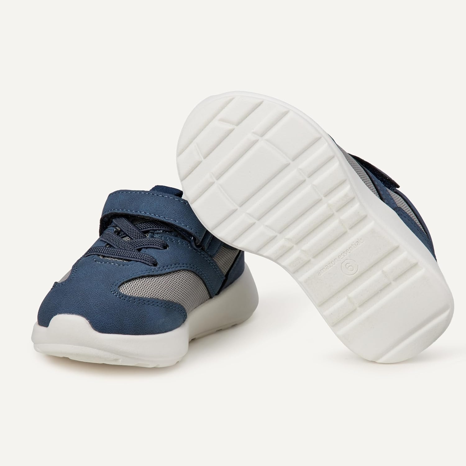 image:imageAmazon Essentials Unisex Kids and Toddlers Hook and Loop Athletic Sneakers for Boys and GirlsNavy