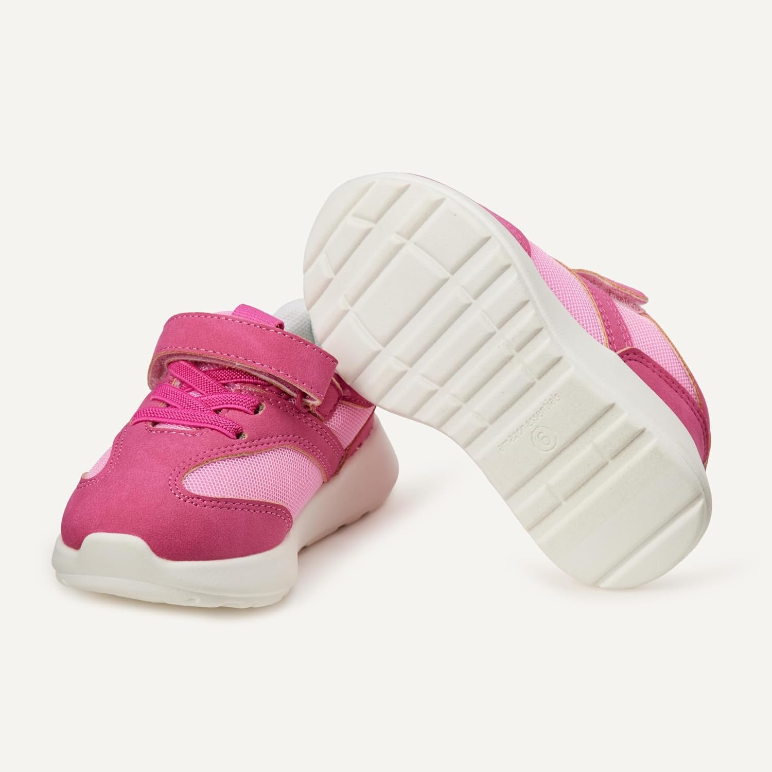 image:imageAmazon Essentials Unisex Kids and Toddlers Hook and Loop Athletic Sneakers for Boys and GirlsPink